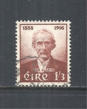 IRELAND SCOTT 166 USED VF - 1958 1'3p RED BROWN ISSUE -THOMAS J. CLARKE