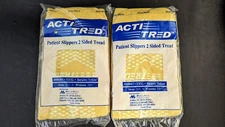 2 Pair Acti-Tred #99948Y Patient Slippers / Socks Bariatric XXXL  Yellow  