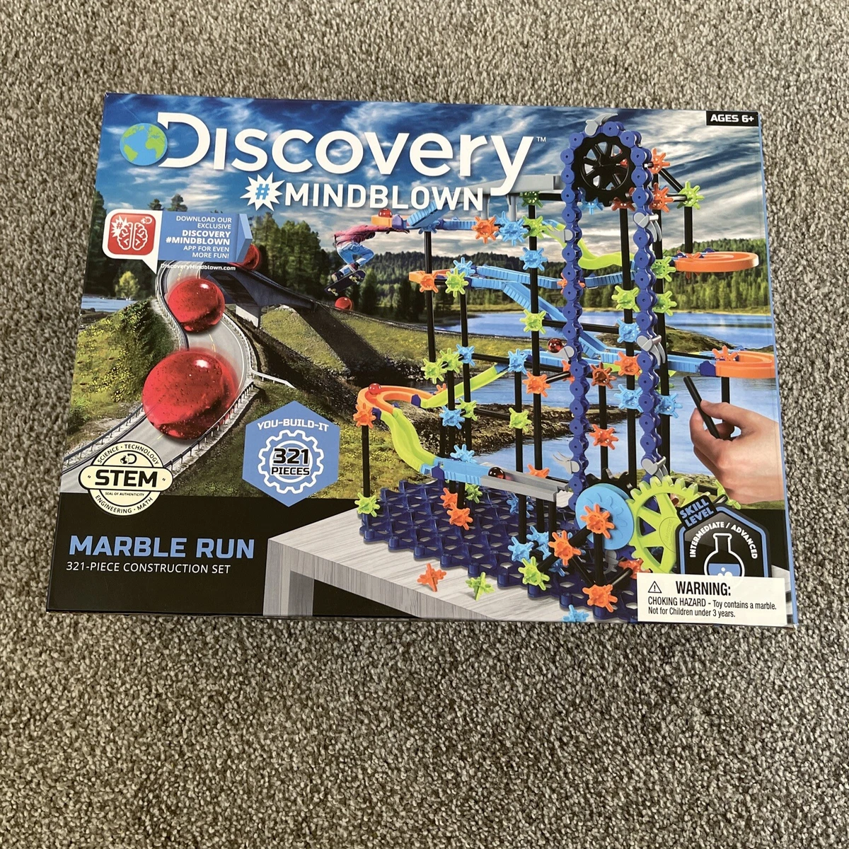 Discovery Mindblown Marble Run 321 Piece Construction Set
