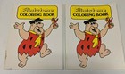 2X NOS Vintage 1985 Hanna Barbera The Flintstones Coloring Book Old Stone Bank