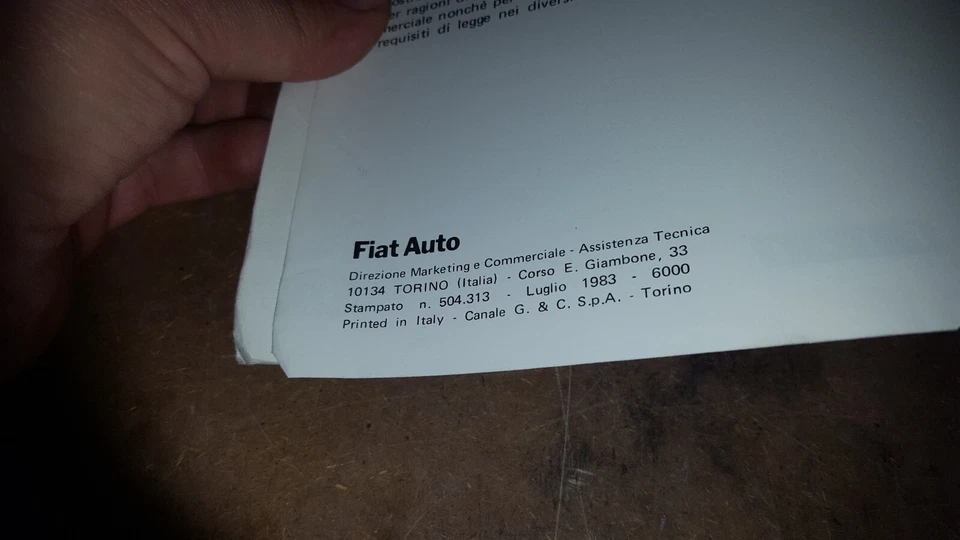 manuale officina nuova fiat regata lug/1983 - Immagine 2 di 3