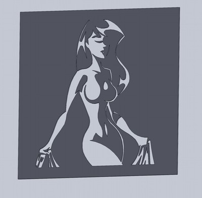 10 DXF File CNC g-code Industrial Laser Cut WOMEN Vinil PANEL Nr.5204