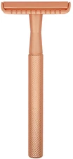 Razor reusable razor for classic razor blades made of stainless steel rose gold