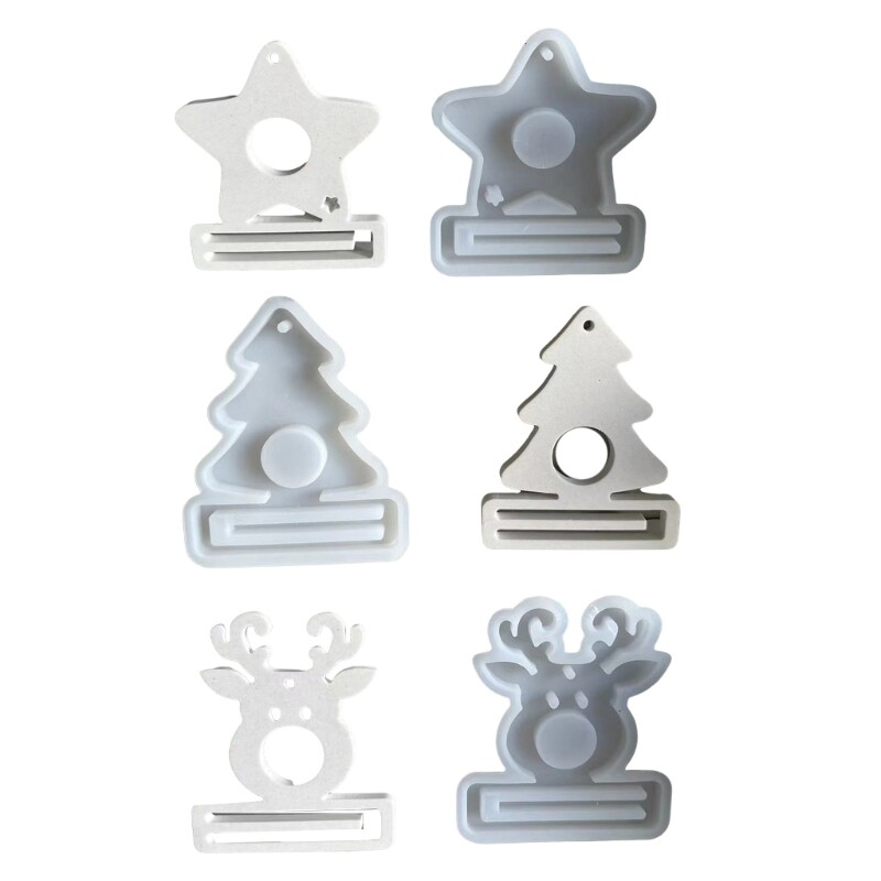 3Pcs Christmas Silicone Money Holder Molds for Epoxy Resin Crafts