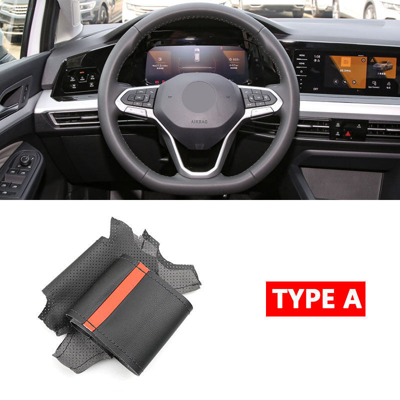 DIY Hand Sewing Steering Wheel TRIM Cover For VW Golf 8 MK8 Golf R GTI