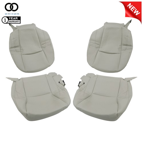 Gray Driver+Passenger Bottom+Top Perforated Seat Cover For Lexus ES350 2007-2012 - Picture 3 of 8