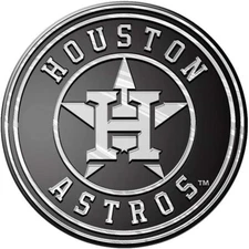 HOUSTON ASTROS TEAM PROMARK OFFICIAL MLB TEAM CHROME AUTO EMBLEM 4 X 3