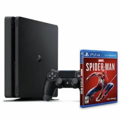 PlayStation 4 Slim 1TB Console - Marvel's Spider-Man Bundle Controllers & Games