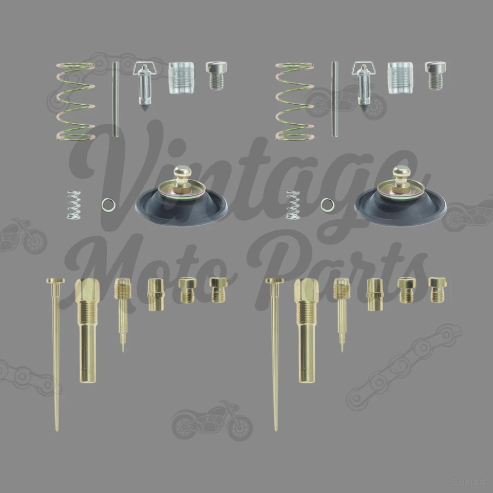 2PCS CARB REPAIR Rebuild KIT&FLOAT FITS HONDA CM400A CM400T Stock 1979-1981-US Foto 4 de 4