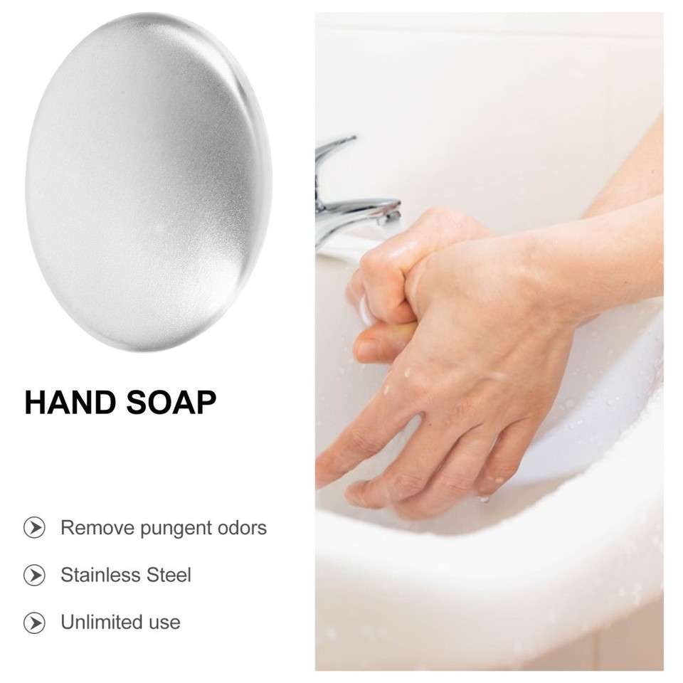 Cleanning Hand Sign Triangle Metal Bar Soap Stainless Steel Odor Remover for Hand Cleaning ...