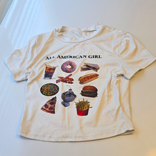SHEIN Womens White Graphic Print Short Sleeve...