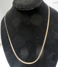 24" Sterling Silver BBI Herringbone Necklace 14 grams, Excellent, 925 Italy