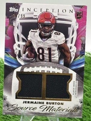 Topps 2024 Inception Jermaine Burton Rookie Source Materials Magenta MEM /99