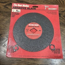  Morse Abrasive 7" Blade For Portable & Stationary Power Saws Arbors1/2" & 5/8" 