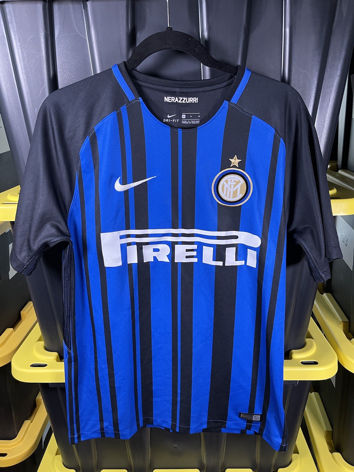 Nike Inter Milan Soccer Jersey Kids Size M Home Stadium Football Custom Robinson