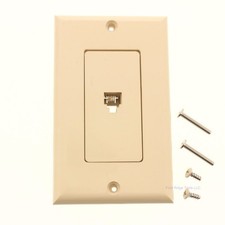 Philmore Ivory Designer Ivory 4-Wire Telephone Wall Jack Cover Plate 75-4040