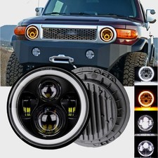 DOT Phare Rond LED 7" Hi/Lo Faisceau Halo DRL Pour Toyota FJ Cruiser 2008-2014