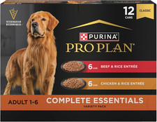 Purina Pro Plan Complete Essentials Wet Dog Food Chicken and Rice Entree and Bee