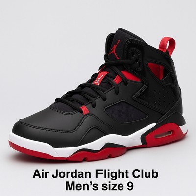 New Jordan Flight Club '91 DC7329-006 Size 9- Black/University Red