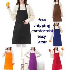 Chef Kitchen Apron Adjustable with Pocket Cooking Waiter BBQ Barber Apron
