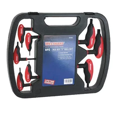 Westward 2Cyd3 8 Piece Sae T-Shape Hex Key Set, 2Cyd3