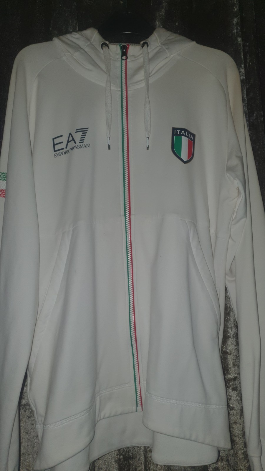 Rare Armanin Jacket EA7 Emporio Armani Size M White Men's