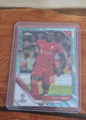 2021-22 Topps Chrome UCL Sadio Mane #110 Aqua Refractor 149/199 Liverpool