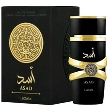 Lattafa Black Edition Asad For Unisex Eau De Perfume Spray 3.4 Ounce Long-Lastin