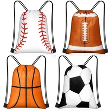 36 Pcs Sports Drawstring Bags Set Bulk 12 x 10 Inch Goodie Gift Bag for Socce...