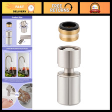 360  Swivel Kitchen Faucet Aerator, NSF Certified, 2-Flow Sprayer, Brushed Nicke