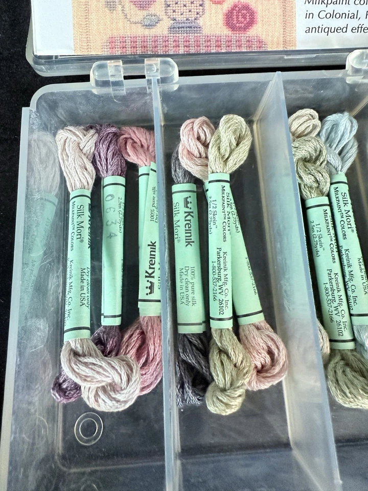 Kreinik Silk Mori Colonial Milkpaint Collection 18+ Skeins Of 100% Silk Floss - Image 3 of 4