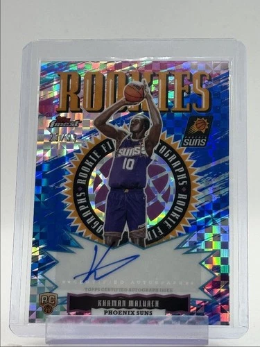 KHAMAN MALUACH 2025-26 TOPPS FINEST ROOKIES BLUE X-FRACTOR RC AUTO /99 Q2264