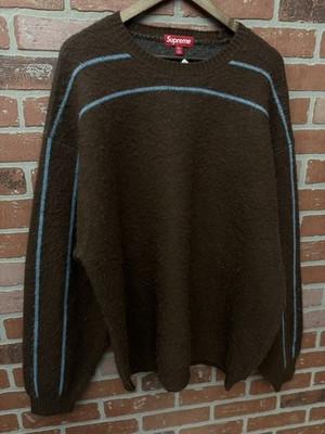 トップス Supreme knitstripe Sweater Size XXL - Supreme Knit Stripe Sweater Acrylic BROWN 100