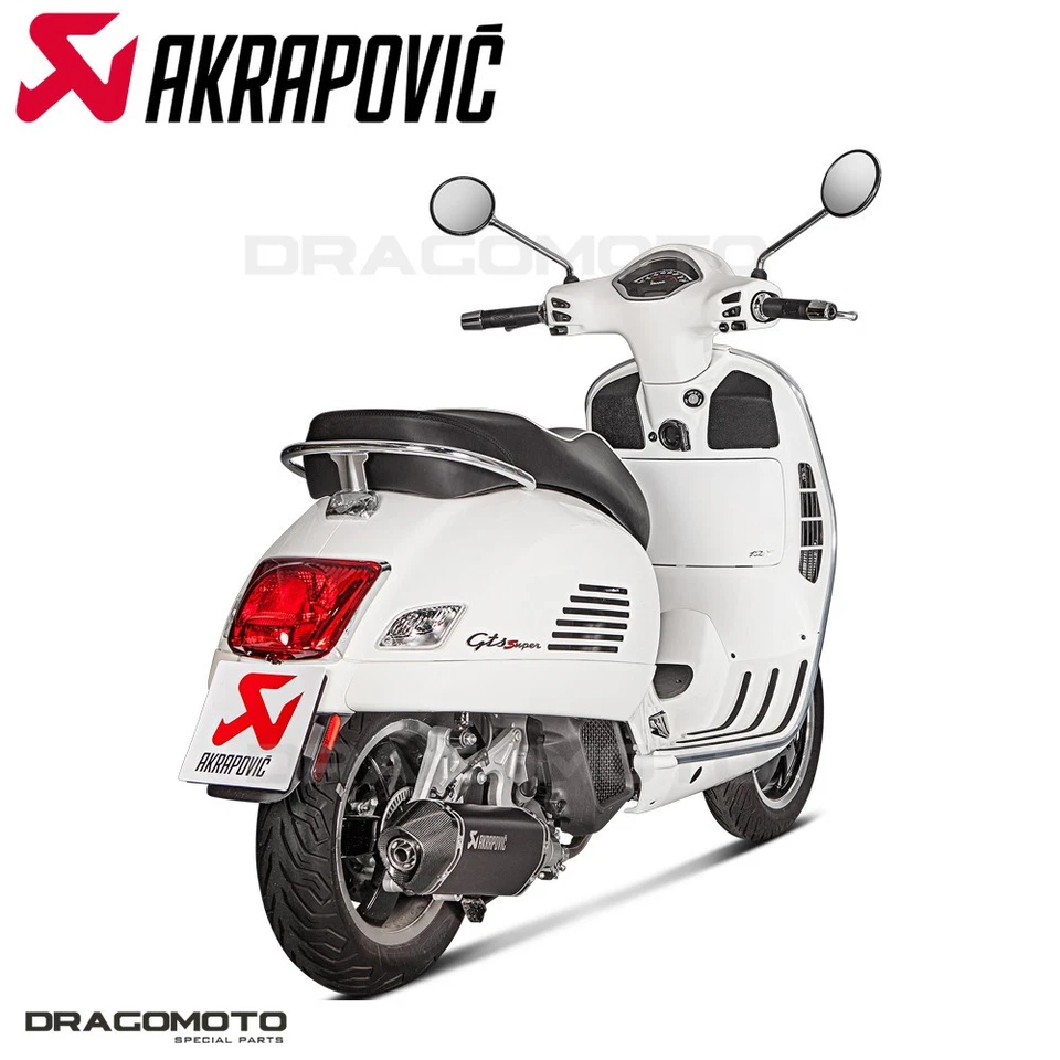 Escape VESPA GTS 125 IGET ABS Super Sport 2018-2020 AKRAPOVIC Negro S-VE125SO... - Imagen 3 de 4