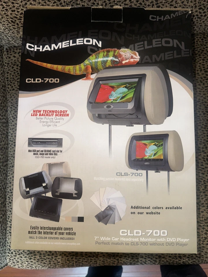 Concept-Chameleon T-CLT-700-7"WIDE CAR HEADREST TOUCHSCREEN MONITOR W/DVD PLAYER - Image 2 of 2