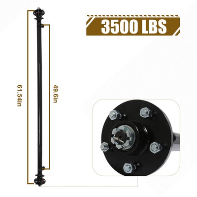 #ad #ad Utility Trailer Axle 5lug 3.5K 61.54in 49.61in For Trailer Cargo Dump RV 3500lbs $165.09