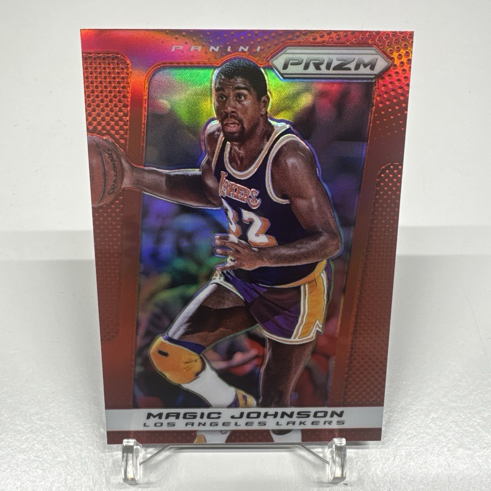 2013-14 Panini Prizm - Magic Johnson #242 Red Prizm