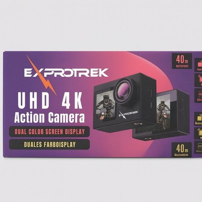 Exprotrek UHD 4K Action Cam Unterwasserkamera 40M Ultra HD 20MP