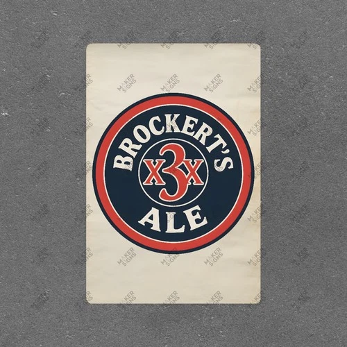 Vintage Style Brockerts Ale Metal Sign Beer Garage Decor Man Cave Bar #461326