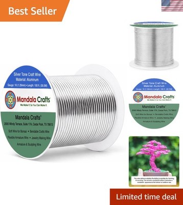 Versatile 16 Gauge Polished Aluminum Wire - 100 FT for Crafting & Sculpting