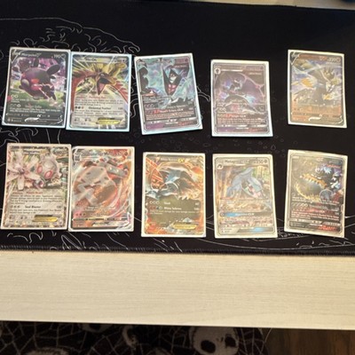 10 cards gx ex v vmax all in used condition some worse than others 