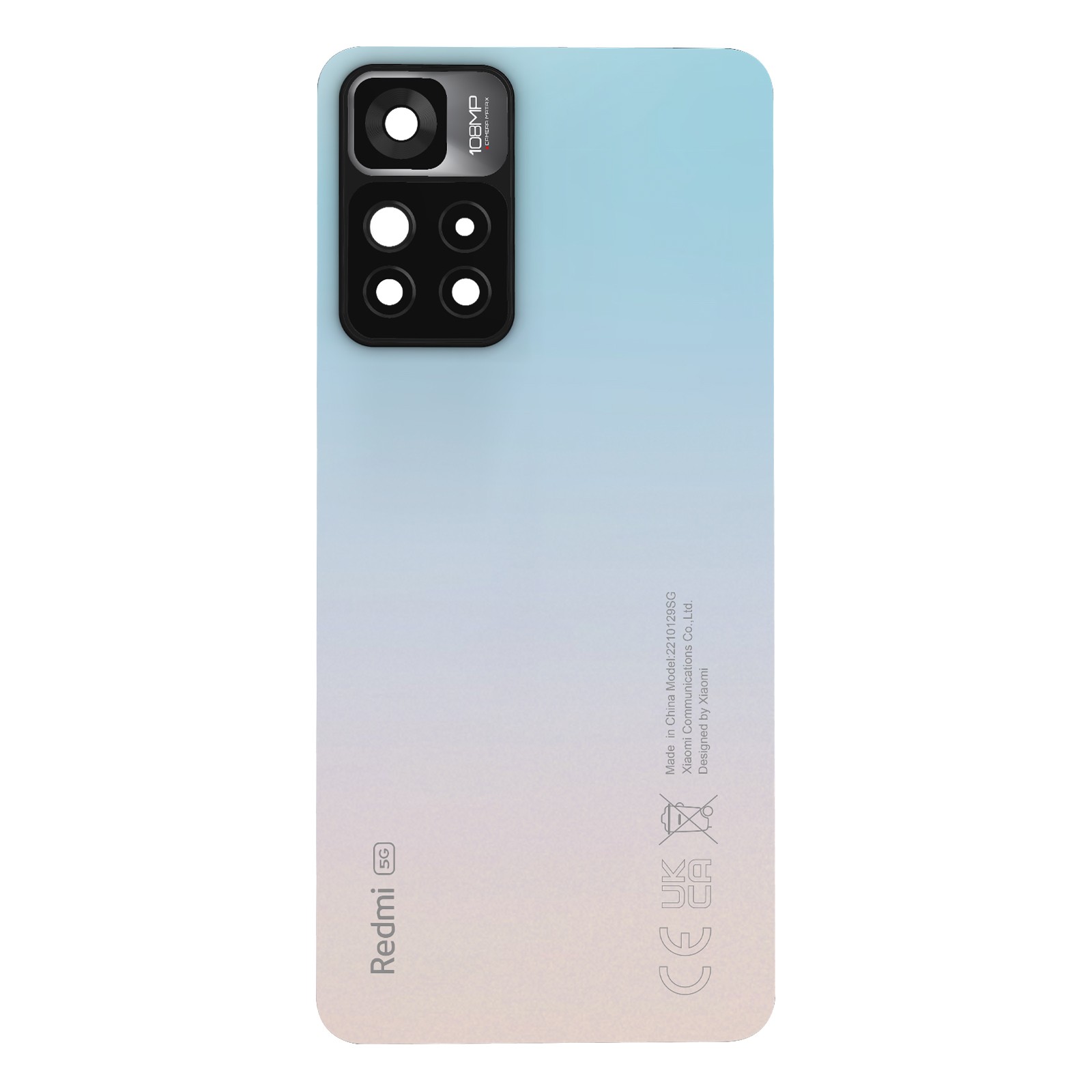 Vitre arriere pour Xiaomi Redmi Note 11 Pro Plus 5G piece de remplacement originale Bleu Clair