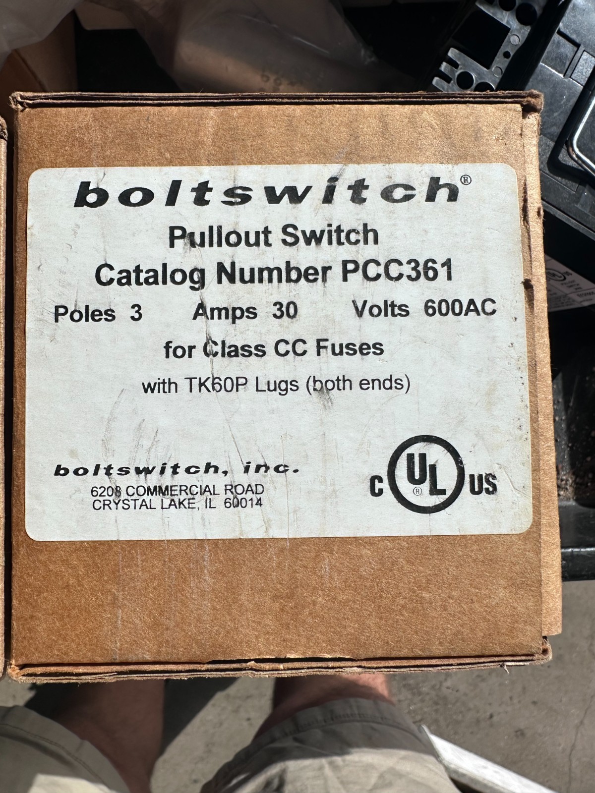 PCC361 BOLTSWITCH 30AMP 3 POLE