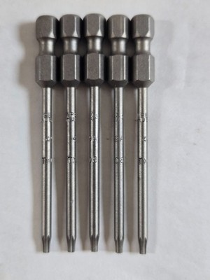 APEX 49-TX08 SET OF 5 TORX POWER BITS, 1/4'' X 1  15/16'' OAL, TX08
