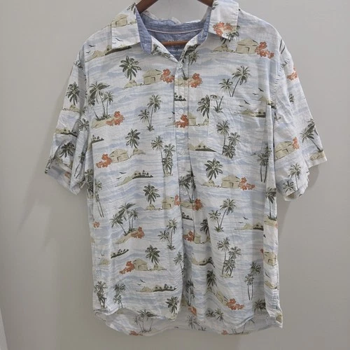 Chaps Men's Short Seacoast Wash Hawaiian Shirt Size XL - product listing photo