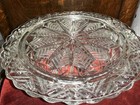 Vintage 2 Piece Cut Glass Top Footed Cake Stand/Punch Bowl — photo 3