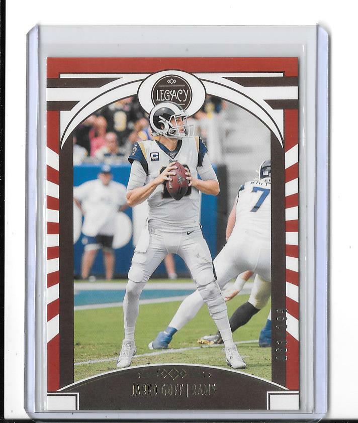 2020 LEGACY NFL FOOTBALL #96 JARED GOFF 63/299 RED PARALLEL,LOS ANGELES RAMS