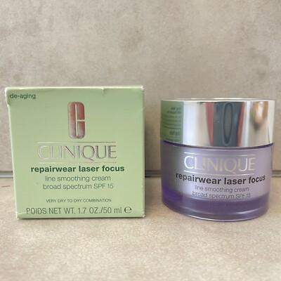 Clinique Repairwear Laser Focus Line Smooth Cream  SPF15 - Very Dry to Dry-1.7oz