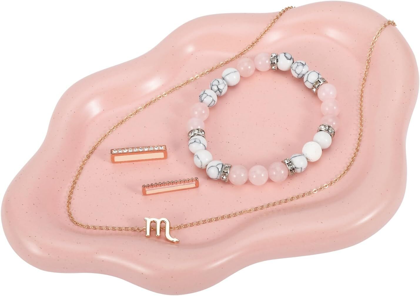 Cloud Jewelry Tray, Ceramic Trinket Dish, Chubby Plate Holder for Ring Key, Aest