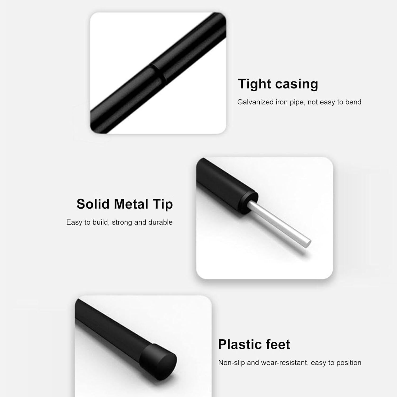 Heavy Duty Telescoping Camping Tarp Tent Poles Portable Replacement